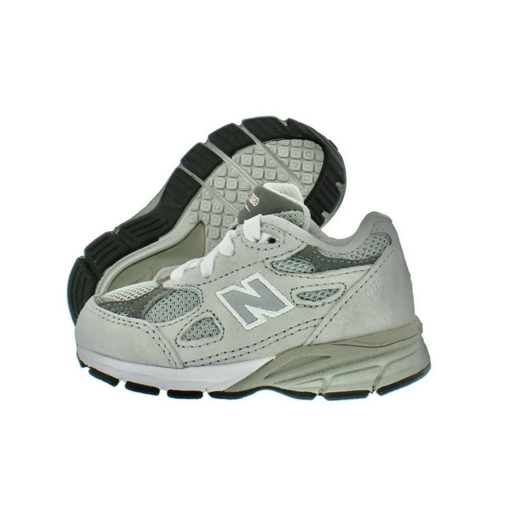 New Balance Kids Sneakers in Light Gray and White